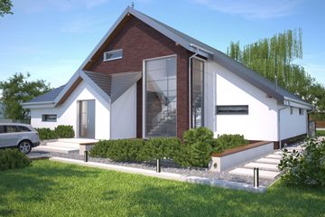  Projekt domu Lagos III DCP117b (WOB1551) - projekt domu parterowego z poddaszem - Zdjęcie 5