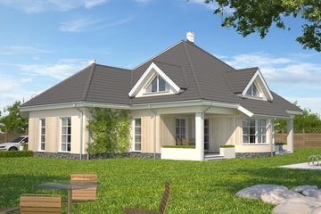  Projekt domu Kansas DCP148 (WOB1095) - projekt domu parterowego z poddaszem - Zdjęcie 6