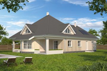  Projekt domu Kansas DCP148 (WOB1095) - projekt domu parterowego z poddaszem - Zdjęcie 7