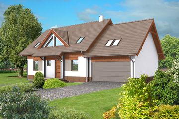  Projekt domu Berlin III DCP160b (WOB1038) - projekt domu parterowego z poddaszem - Zdjęcie 3