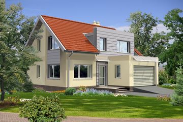  Projekt domu Essen II DCP214a (WOB1112) - projekt domu parterowego z poddaszem - Zdjęcie 3