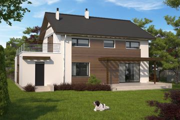  Projekt domu Nikko II DCP264a (WOB1495) - projekt domu z pełnym piętrem - Zdjęcie 4