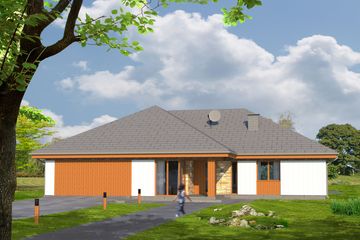  Projekt domu MD-18 (KKA1016) - projekt domu parterowego - Zdjęcie 2