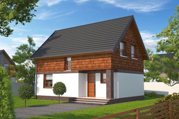  Projekt domu Felix DCP301 (WOB1516) - projekt domu parterowego z poddaszem - Zdjęcie 4