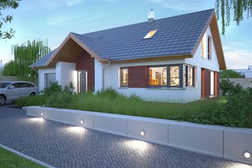  Projekt domu Modena DCP303 (WOB1549) - projekt domu parterowego z poddaszem - Zdjęcie 5