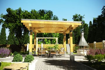  Projekt wiaty garażowej Wiata W2 (WRF1578) - projekt wiaty parterowego - Zdjęcie 3