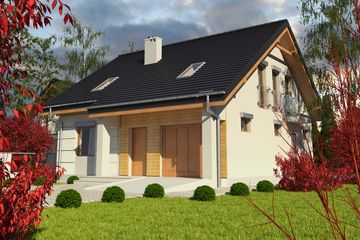  Projekt domu Nowinka III z garażem 1-st. [A] (WRF1612) - projekt domu parterowego z poddaszem - Zdjęcie 3