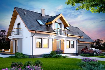  Projekt domu Karmelita BIS 2M (WOK1049) - projekt domu parterowego z poddaszem - Zdjęcie 3