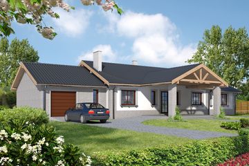  Projekt domu Hawana LMB36 (WRB1245) - projekt domu parterowego - Zdjęcie 3