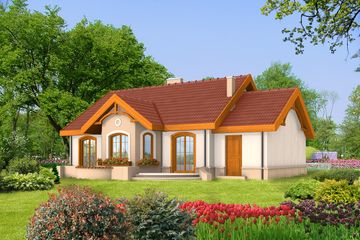  Projekt domu Sofia II LMB41a (WRB1219) - projekt domu parterowego - Zdjęcie 4