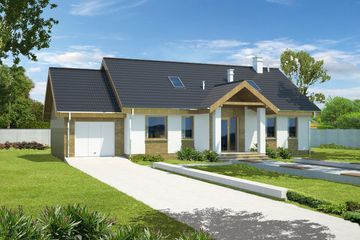  Projekt domu Haga II LMB47a (WRB1459) - projekt domu parterowego - Zdjęcie 3