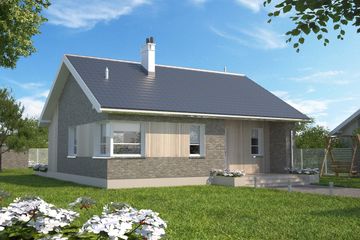  Projekt domu Hobart II LMB85a (WRB1499) - projekt domu parterowego - Zdjęcie 4