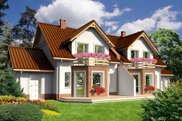  Projekt domu Filadelfia LMBL21 (WRB1324) - projekt domu parterowego z poddaszem - Zdjęcie 5