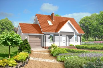  Projekt domu Oslo II LMP26a (WRB1208) - projekt domu parterowego z poddaszem - Zdjęcie 3