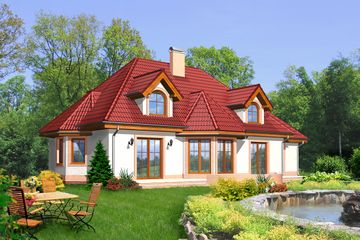  Projekt domu Królewiec LMP63 (WRB1094) - projekt domu parterowego z poddaszem - Zdjęcie 4