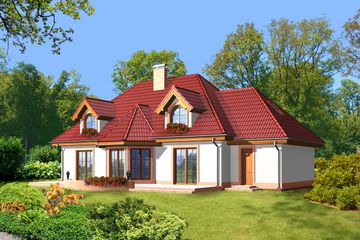  Projekt domu Królewiec LMP63 (WRB1094) - projekt domu parterowego z poddaszem - Zdjęcie 5