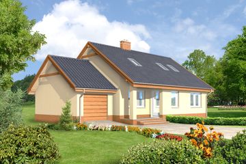  Projekt domu Dortmund LMP126 (WRB1171) - projekt domu parterowego z poddaszem - Zdjęcie 6