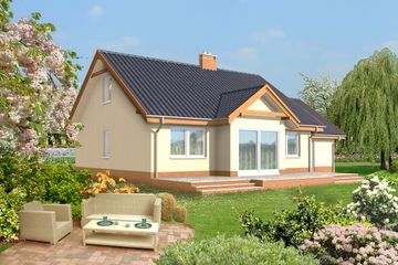  Projekt domu Dortmund LMP126 (WRB1171) - projekt domu parterowego z poddaszem - Zdjęcie 8