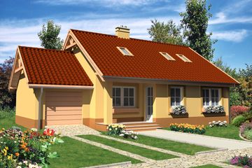  Projekt domu Dortmund LMP126 (WRB1171) - projekt domu parterowego z poddaszem - Zdjęcie 9
