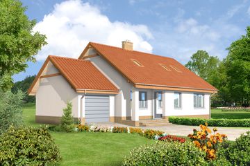  Projekt domu Dortmund LMP126 (WRB1171) - projekt domu parterowego z poddaszem - Zdjęcie 11