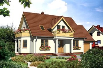  Projekt domu Saloniki LMP128 (WRB1162) - projekt domu parterowego z poddaszem - Zdjęcie 3