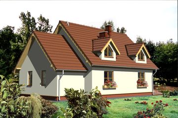  Projekt domu Saloniki LMP128 (WRB1162) - projekt domu parterowego z poddaszem - Zdjęcie 4