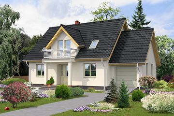  Projekt domu Saloniki LMP128 (WRB1162) - projekt domu parterowego z poddaszem - Zdjęcie 6