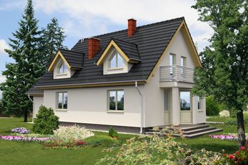  Projekt domu Saloniki LMP128 (WRB1162) - projekt domu parterowego z poddaszem - Zdjęcie 7