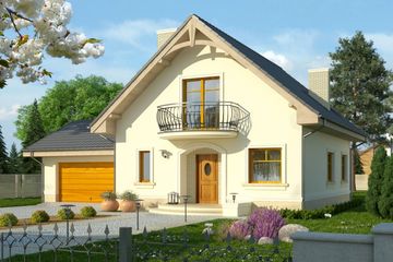  Projekt domu Sorbona 2G (WRN1267) - projekt domu parterowego z poddaszem - Zdjęcie 1