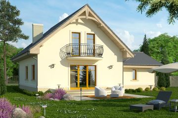  Projekt domu Sorbona 2G (WRN1267) - projekt domu parterowego z poddaszem - Zdjęcie 2