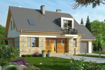  Projekt domu Umbria 2 (WRN1269) - projekt domu parterowego z poddaszem - Zdjęcie 1