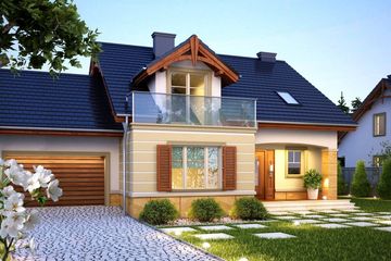  Projekt domu Wenecja 2G (WRN1273) - projekt domu parterowego z poddaszem - Zdjęcie 1