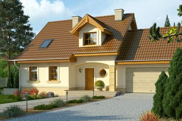  Projekt domu Orzech 2G (WRN1277) - projekt domu parterowego z poddaszem - Zdjęcie 1