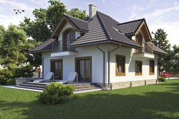  Projekt domu Mauritius (SKA1024) - projekt domu parterowego z poddaszem - Zdjęcie 2