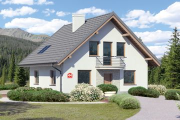  Projekt domu przy Cyprysowej 44 (KRK1403) - projekt domu parterowego z poddaszem - Zdjęcie 1