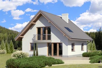  Projekt domu przy Cyprysowej 44 (KRK1403) - projekt domu parterowego z poddaszem - Zdjęcie 2