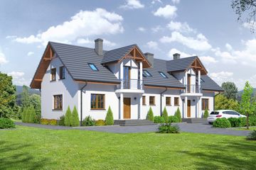  Projekt domu Mirów 88 (KRP1757) - projekt domu parterowego z poddaszem - Zdjęcie 1