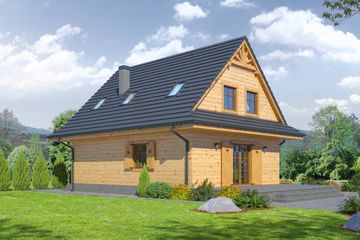  Projekt domu Jurgów średni 33 dws (KRP1760) - projekt domu parterowego z poddaszem - Zdjęcie 2