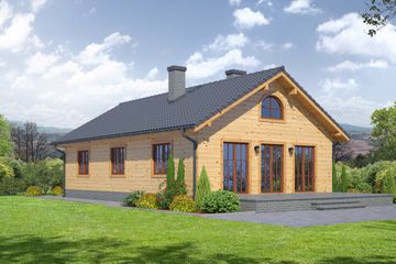  Projekt domu Chmielów dws (KRP1761) - projekt domu parterowego - Zdjęcie 2