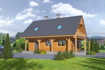  Projekt domu Świdnica 36 dws (KRP1767) - projekt domu parterowego z poddaszem - Zdjęcie 1