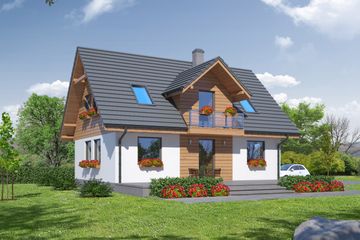  Projekt domu Gryfów dws (KRP1768) - projekt domu parterowego z poddaszem - Zdjęcie 2