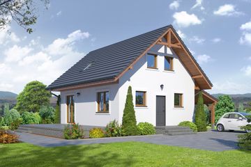  Projekt domu Gładyszowo m (KRP1769) - projekt domu parterowego z poddaszem - Zdjęcie 1