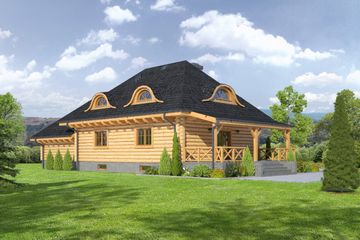  Projekt domu Chmielniki małe dw 29 (KRP1770) - projekt domu parterowego z poddaszem - Zdjęcie 2