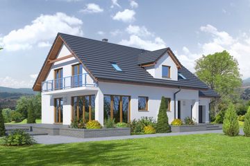  Projekt domu Osiek 405k (KRP1772) - projekt domu parterowego z poddaszem - Zdjęcie 1
