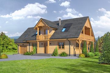  Projekt domu Milicz 12 dws (KRP1774) - projekt domu parterowego z poddaszem - Zdjęcie 1