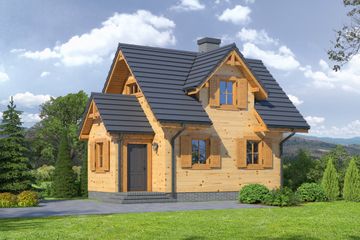  Projekt domu Gajowo 66dws (KRP1775) - projekt domu parterowego z poddaszem - Zdjęcie 1