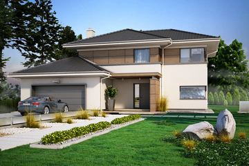  Projekt domu AJR 21 A2 (WOJ1011) - projekt domu z pełnym piętrem - Zdjęcie 4