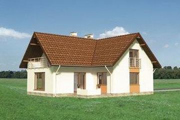  Projekt domu Miriam - murowana – ceramika (KRD1883) - projekt domu parterowego z poddaszem - Zdjęcie 3