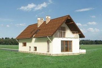  Projekt domu Miriam - murowana – ceramika (KRD1883) - projekt domu parterowego z poddaszem - Zdjęcie 4