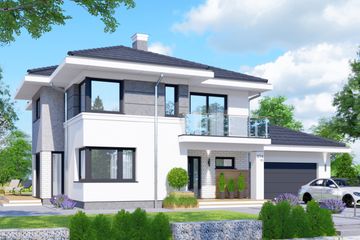  Projekt domu APS 274 + 2G (LUA1371) - projekt domu z pełnym piętrem - Zdjęcie 1